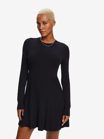 ESPRIT Knitted dress in Black: front