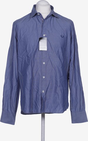 Fred Perry Button Up Shirt in XL in Blue: front
