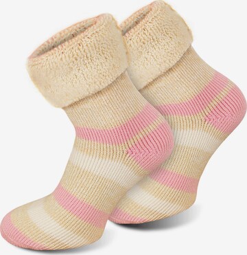 Polar Husky Socks ' Extrem Hot ' in Beige: front