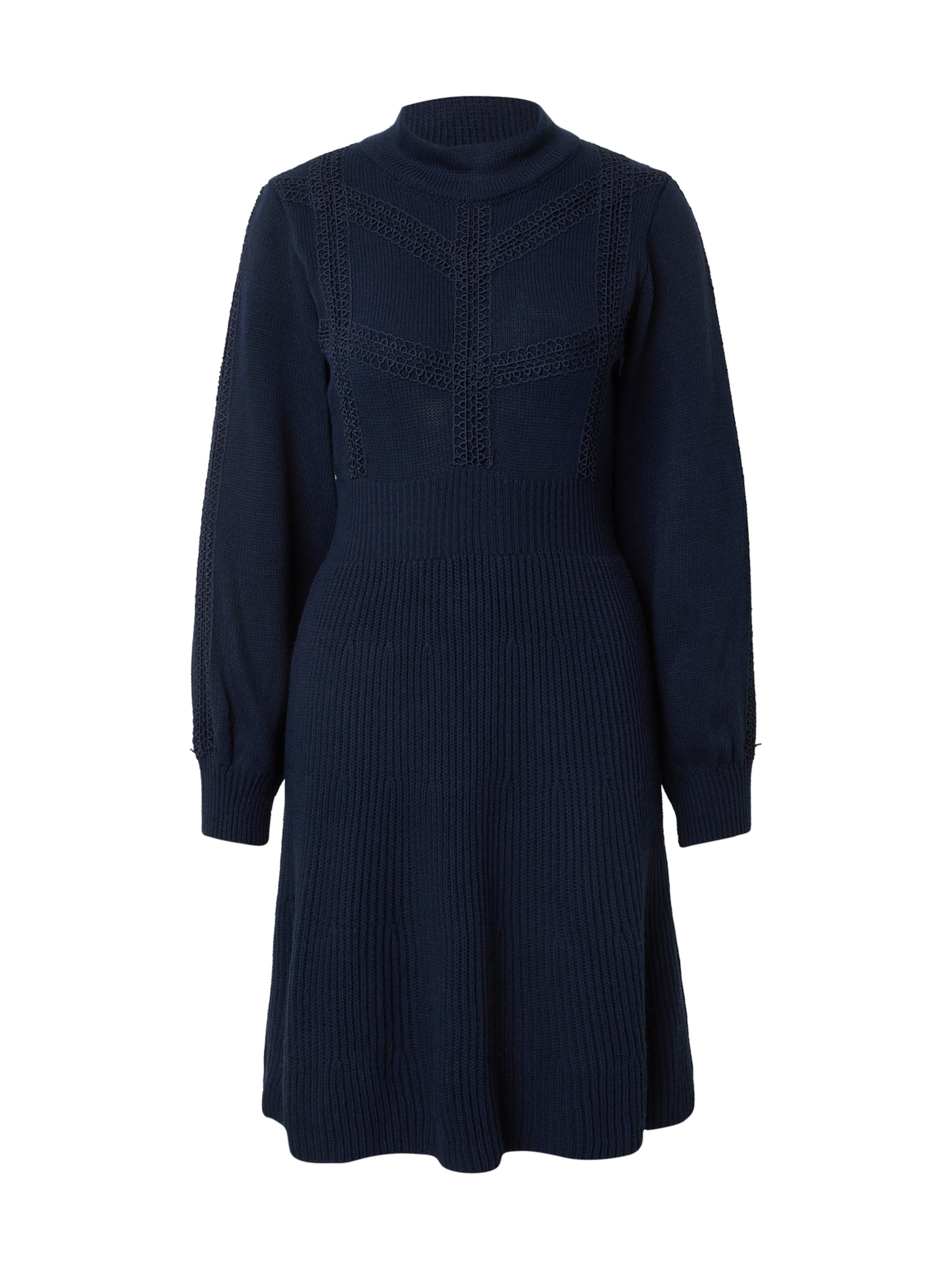 Robes en maille Trendyol en bleu : devant