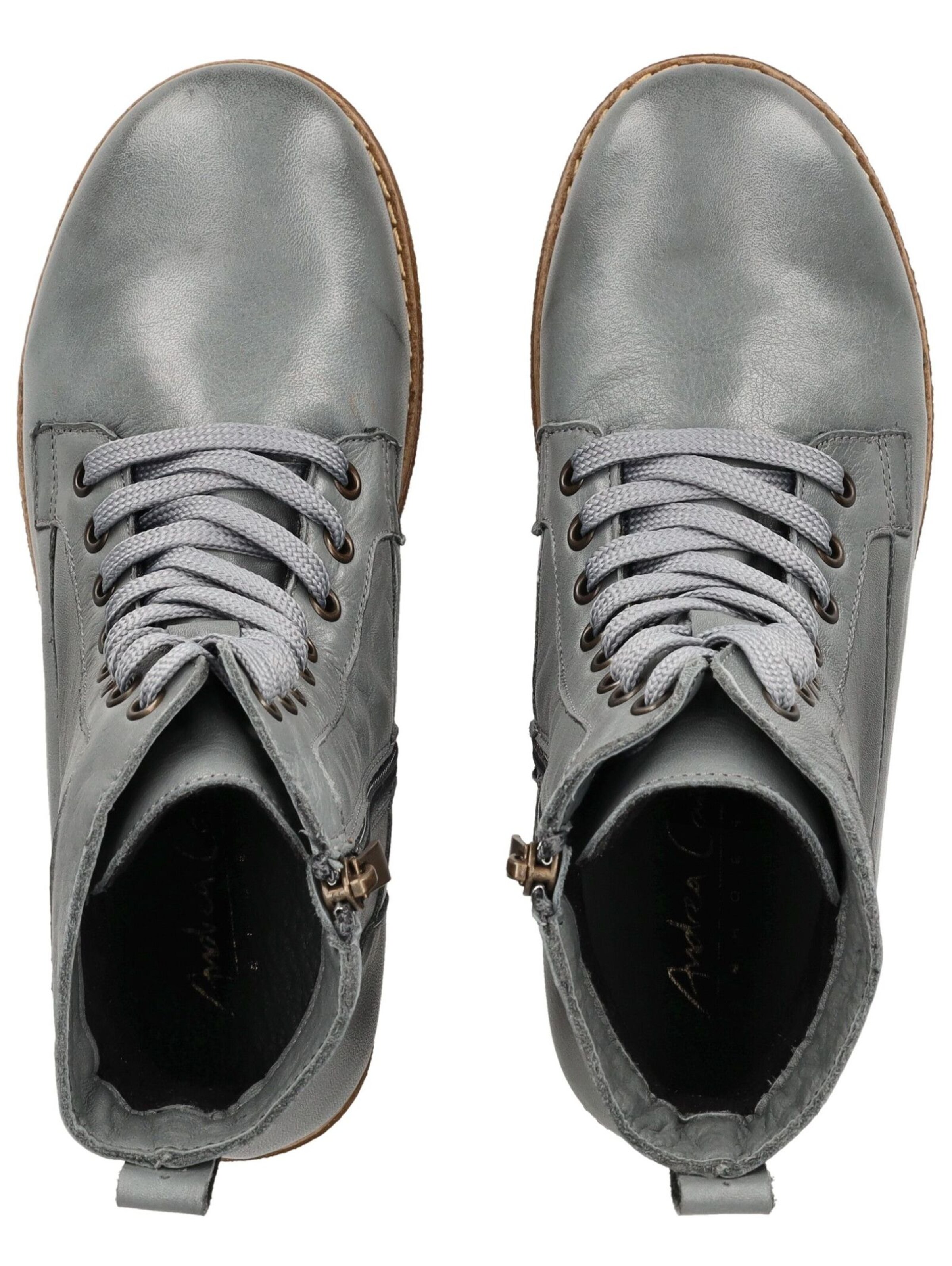 ANDREA CONTI Lace-Up Ankle Boots in Grey