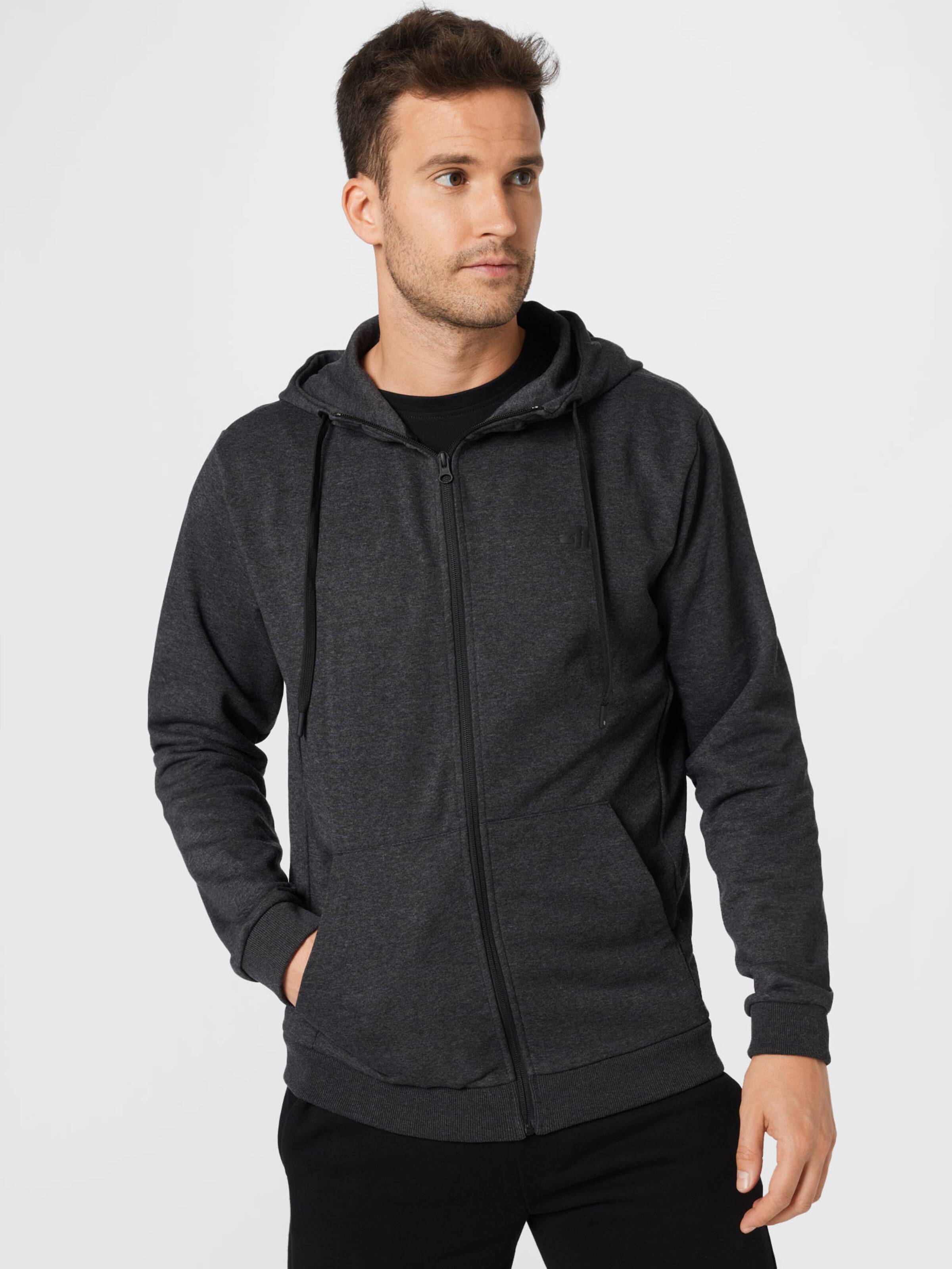 Männer Sportbekleidung 4F Sportsweatjacke in Dunkelgrau - DJ01282 Männer Sportbekleidung 4F Sportsweatjacke in Dunkelgrau - DJ01282
