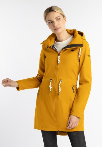 Manteau fonctionnel Schmuddelwedda en jaune : devant