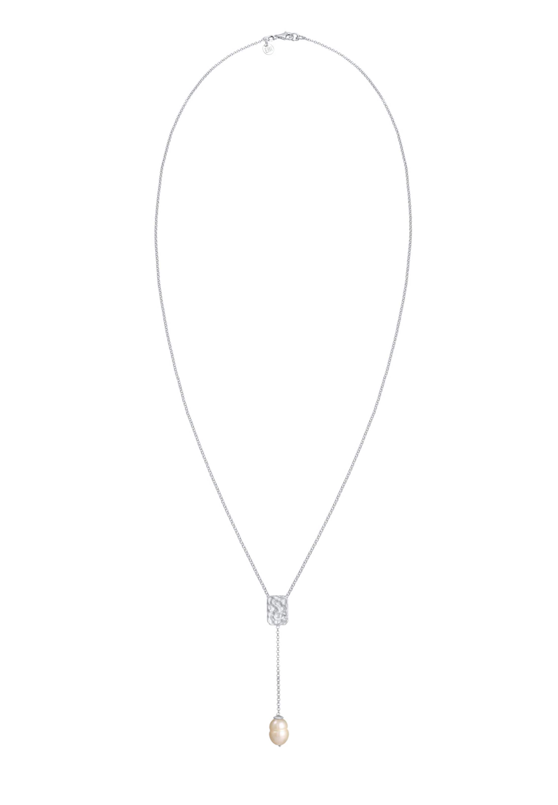 Frauen Schmuck ELLI PREMIUM Halskette Organic, Perle, Y-Kette in Silber - LU94796