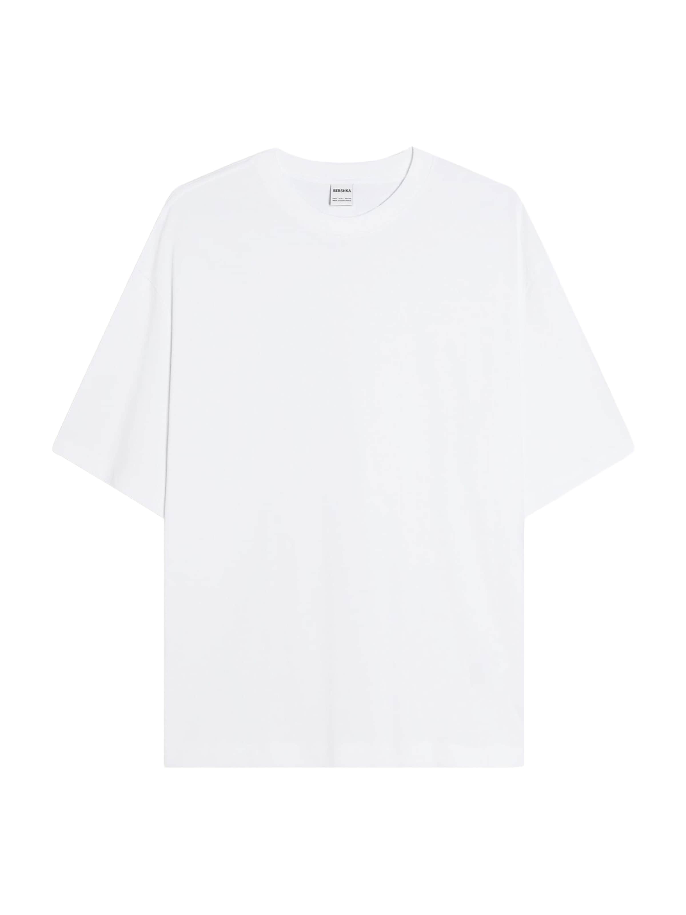 Bershka Tričko – bílá: přední strana