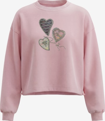 Sweat-shirt MYMO en rose : devant