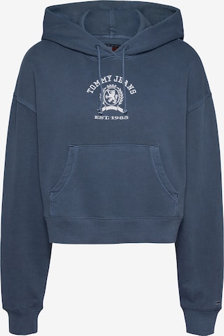 Tommy Jeans Суичър в синьо: отпред