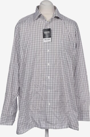 OLYMP Button Up Shirt in XL in Grey: front