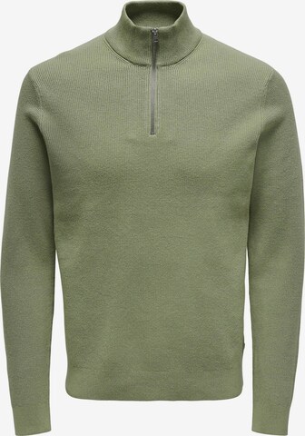 Only & Sons Sweater 'Phil' in Green: front