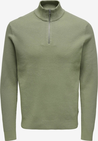 Only & Sons - Jersey 'Phil' en verde: frente