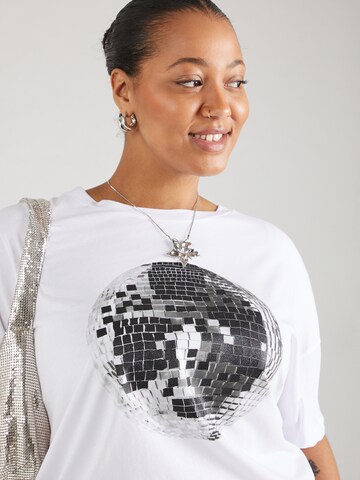 T-shirt 'NMIDA' Noisy May Curve en blanc