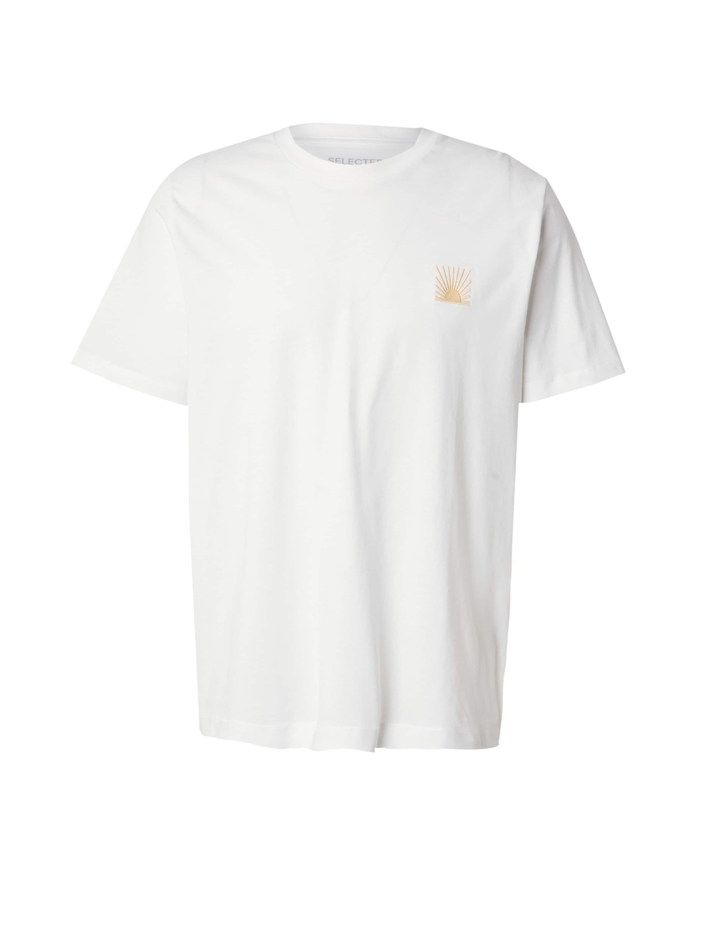 SELECTED Koszulka 'SLHASPEN' w kolorze beżowy: przód