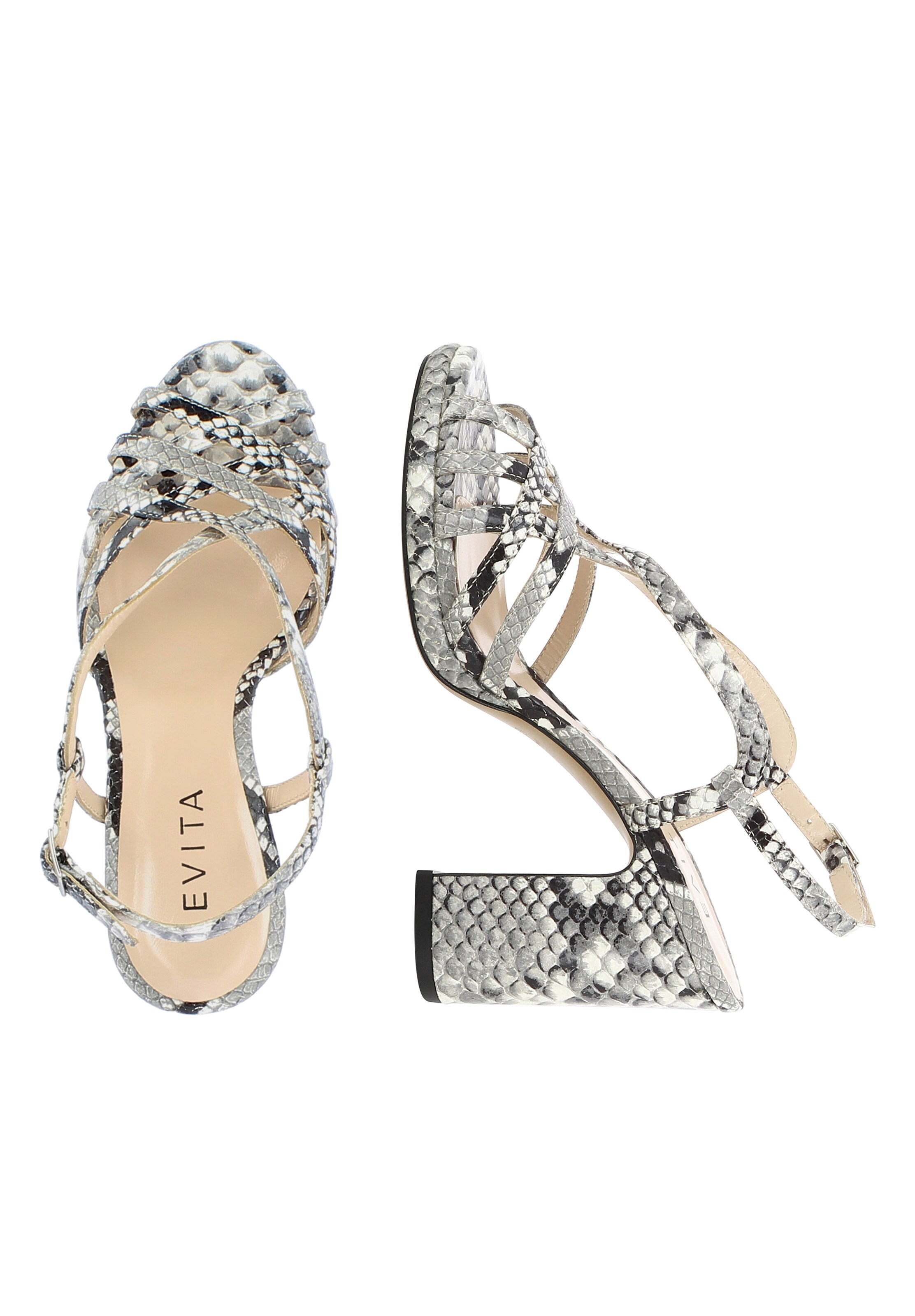 EVITA Sandalen met riem in Grijs