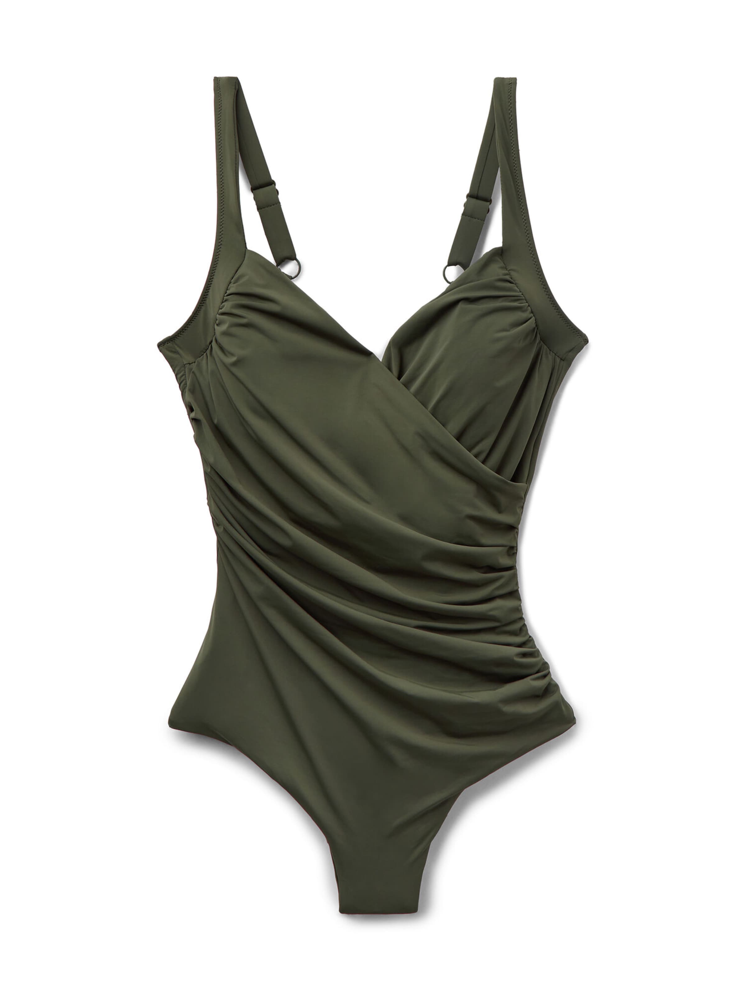 CALZEDONIA Swimsuit 'Elegant Draping' in Green: front