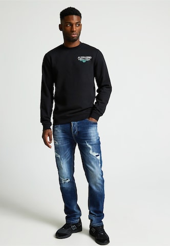 Alessandro Zavetti Sweatshirt 'Montanelli' in Black