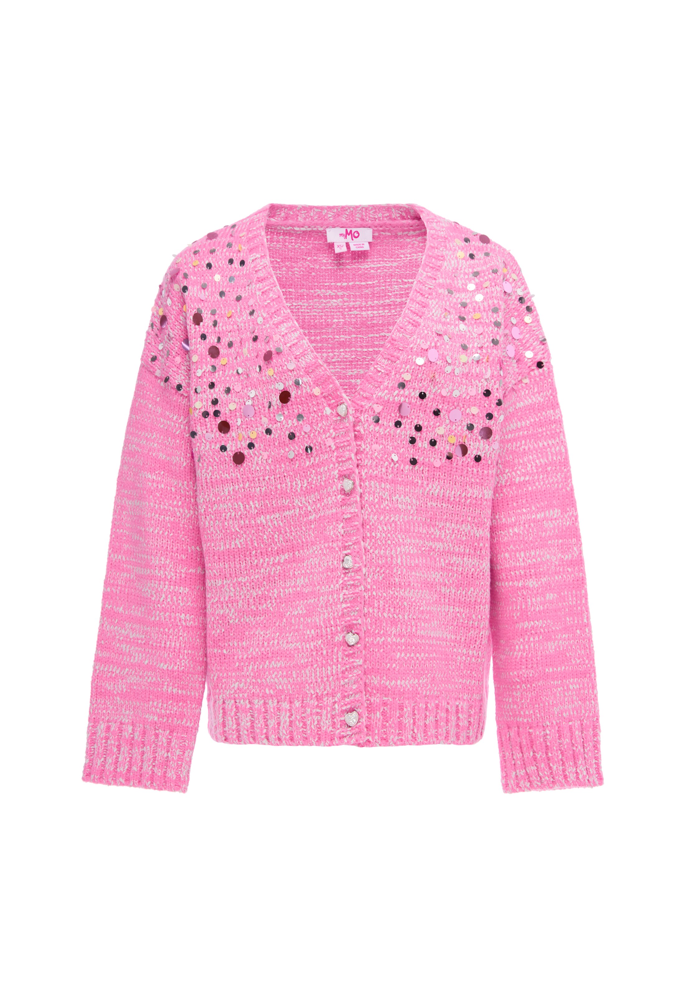 MYMO Gebreid vest 'Young Fashion' in Roze: voorkant