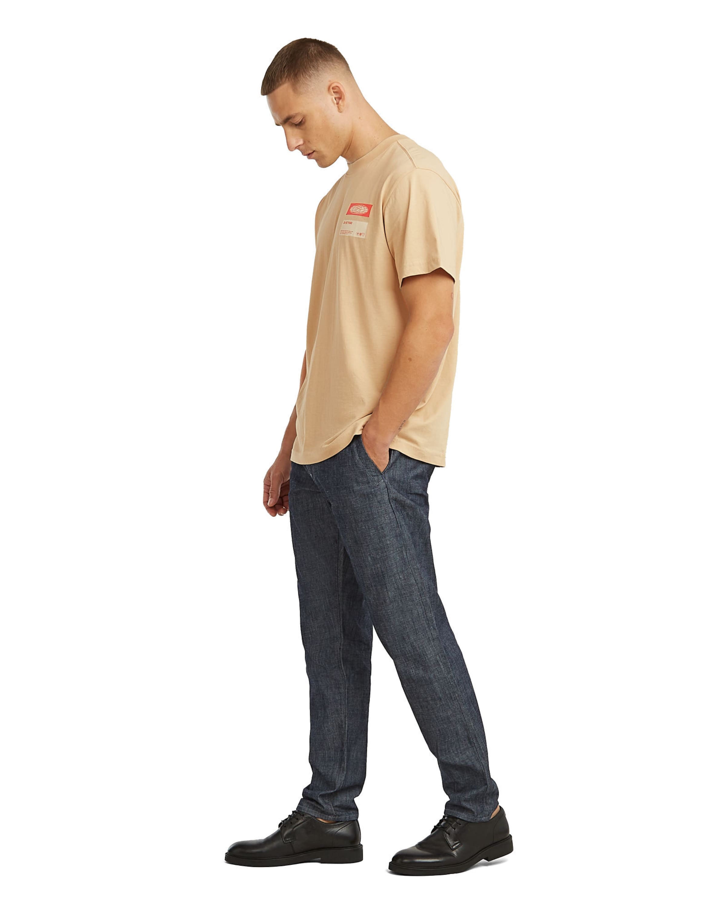T-Shirt 'Box Globe Graphic T-Shirt' G-STAR en beige