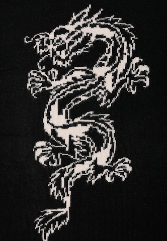 Ed Hardy Neulepaita 'Intarsien Tattoo Drache' värissä musta