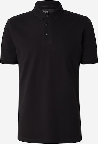 s.Oliver Poloshirt in Schwarz: Vorderseite