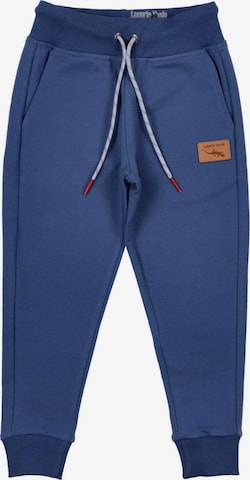 Lagarto Verde Tapered Trousers in Blue: front