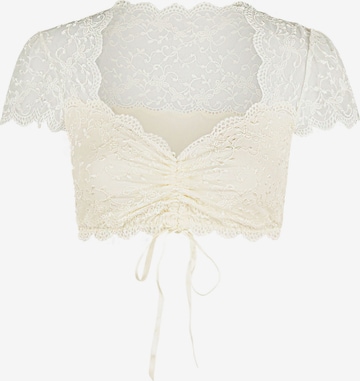 Nina von C. Trachtenbluse 'Nina' in Beige: Vorderseite