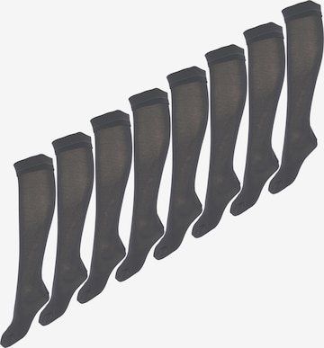 Chaussettes montantes ' Bambus ' Nur Die en gris : devant