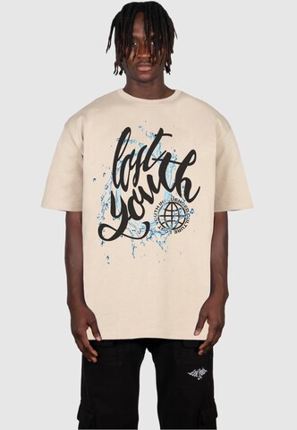 Lost Youth T-Shirt in Beige: predná strana