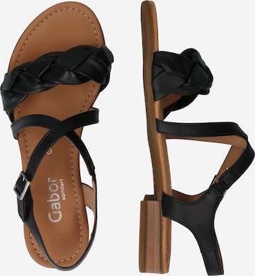 GABOR Strap Sandals in Black