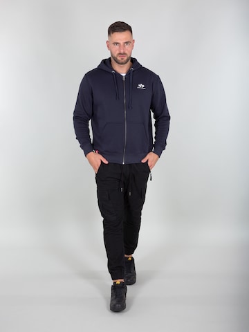 ALPHA INDUSTRIES Sweatjacke in Blau