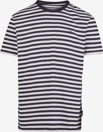 Cleptomanicx Shirt 'Ligull Stripe' in Blue: front