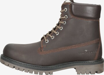 TOM TAILOR Lace-Up Boots in Brown