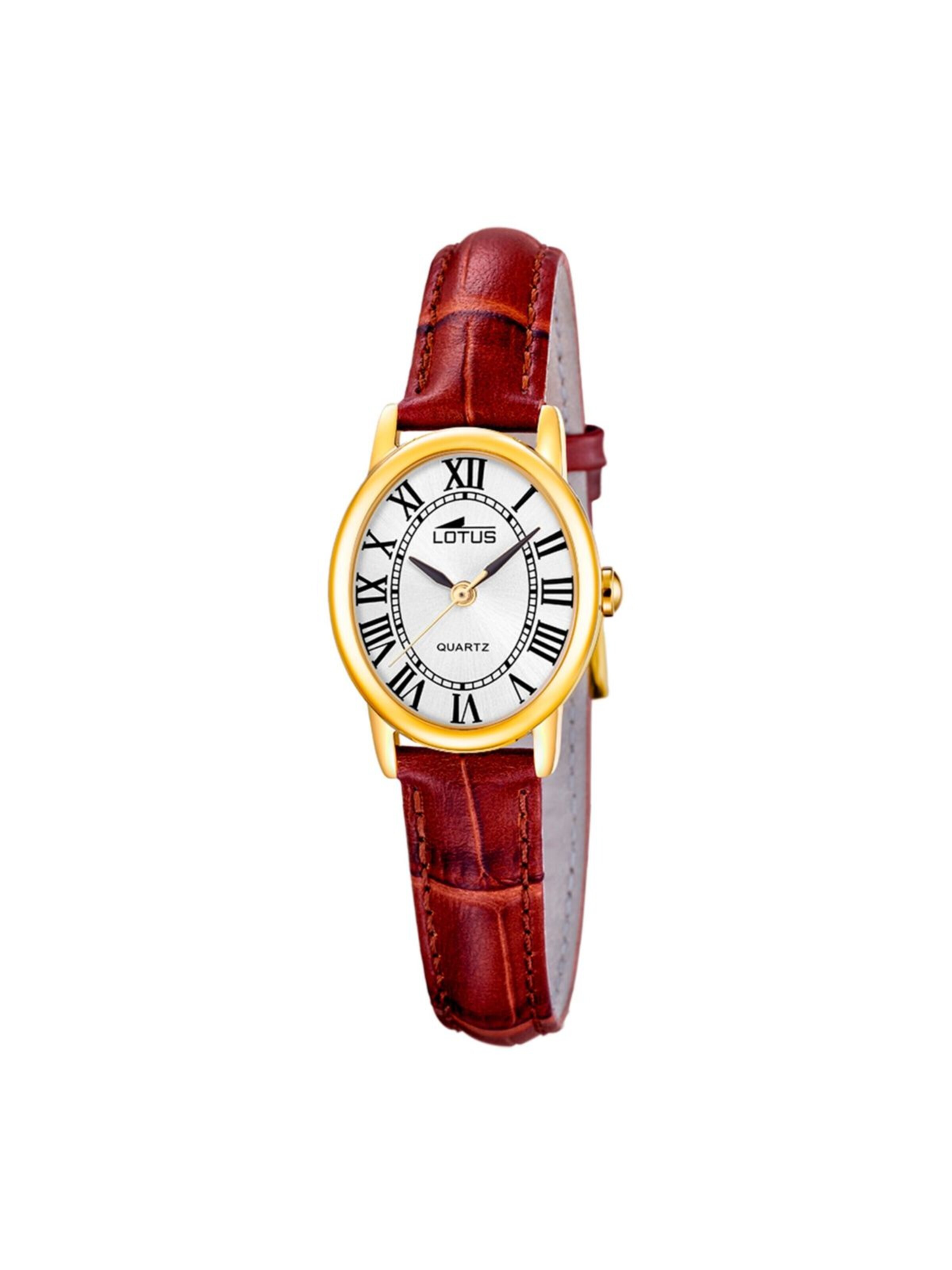 Montre à affichage analogique Lotus en rouge