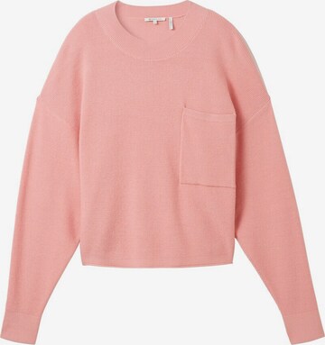 Pull-over TOM TAILOR DENIM en rose : devant