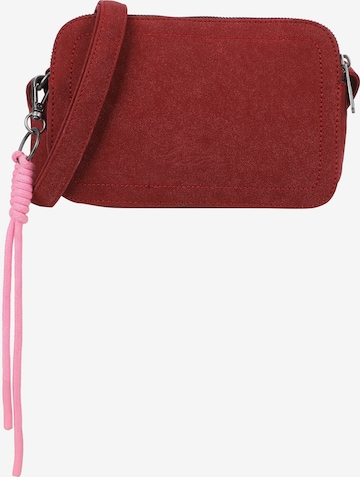 Fritzi aus Preußen Crossbody Bag 'Jony Suede Jacky' in Red: front