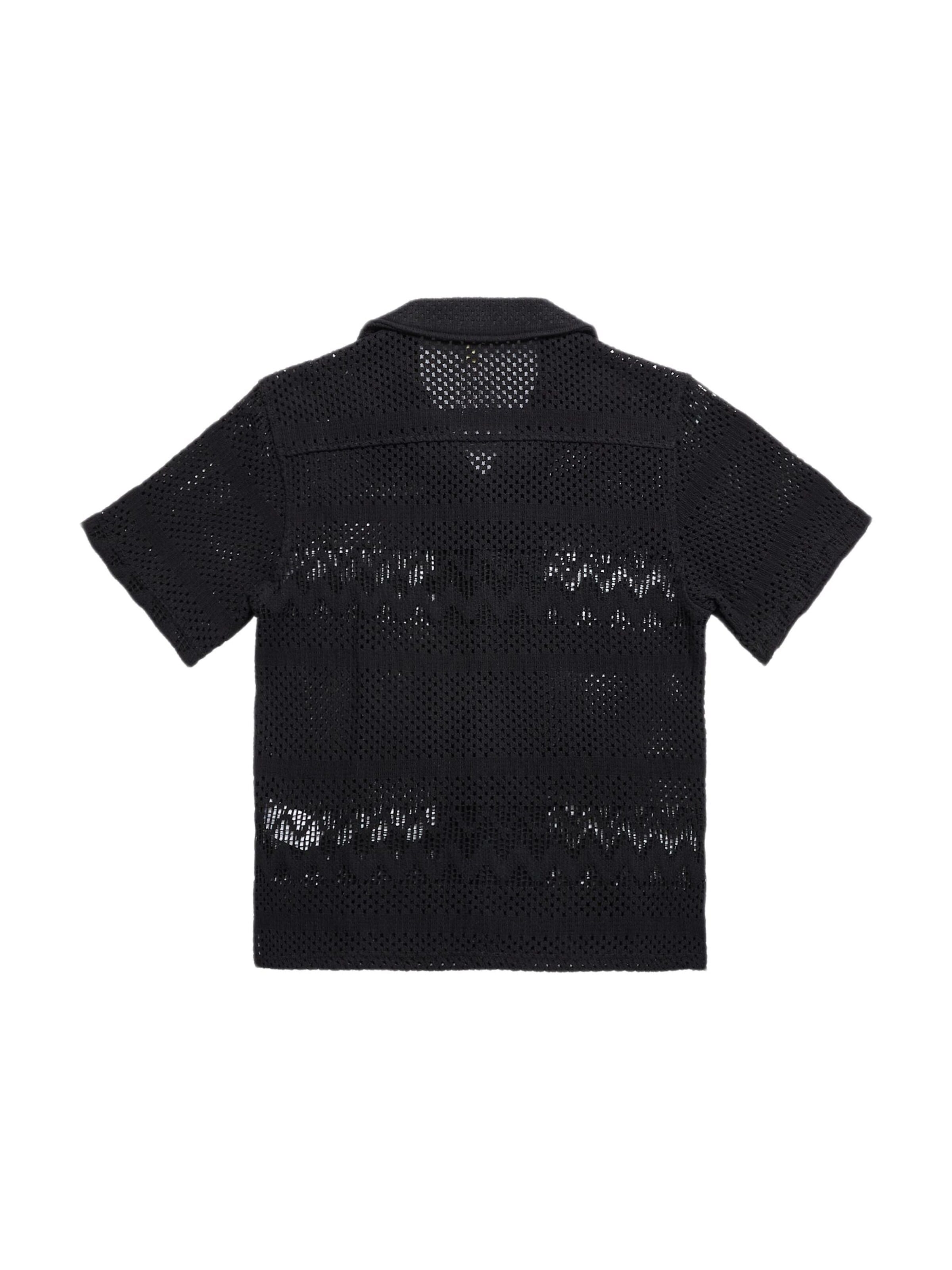 Chemise 'Resort' Denim Factory en noir : devant