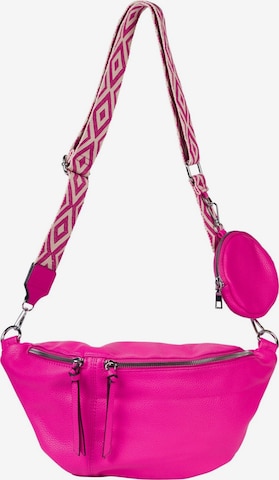 styleBREAKER Crossbody bag 'Halbmond Crossbody Bag Set 3-Teilig' in Pink: front