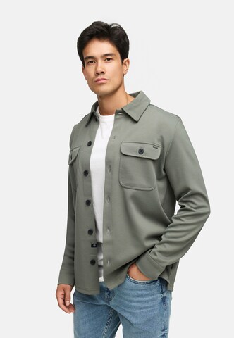 INDICODE JEANS Comfort fit Button Up Shirt 'Nello' in Grey