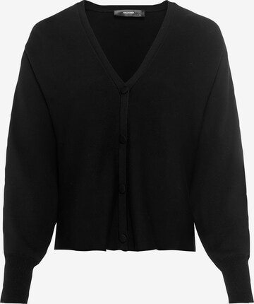 HALLHUBER Knit Cardigan in Black: front
