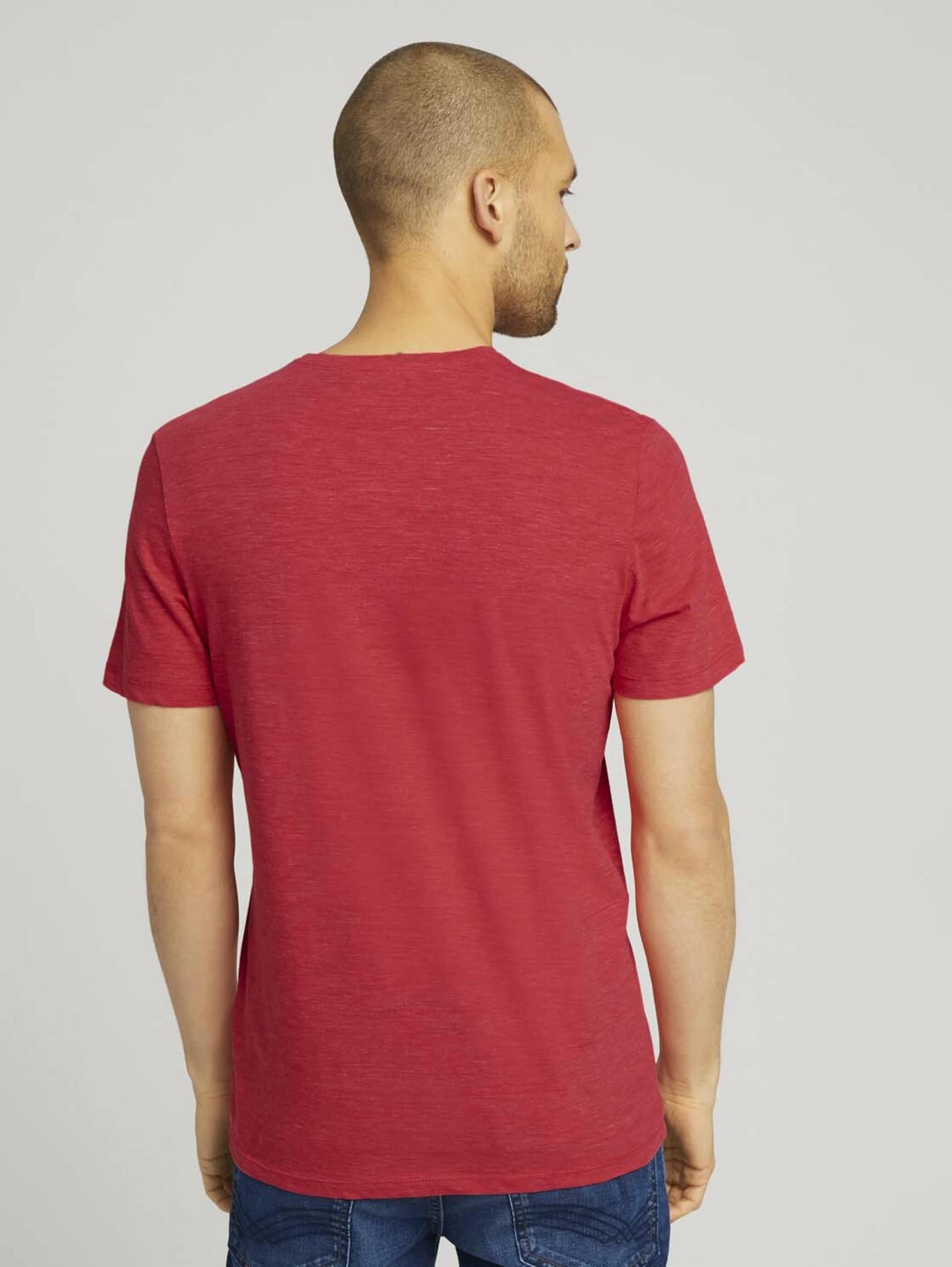 Männer Große Größen TOM TAILOR T-Shirt in Rot - LV22575