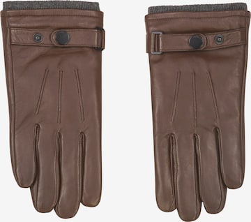 LERROS Full finger gloves in Brown: front
