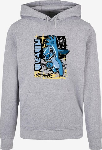 ABSOLUTE CULT Sweatshirt 'Lilo And Stitch - Japanese' in Grey: front