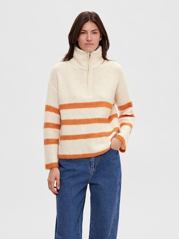 SELECTED FEMME Sweater 'Maline' in Beige: front