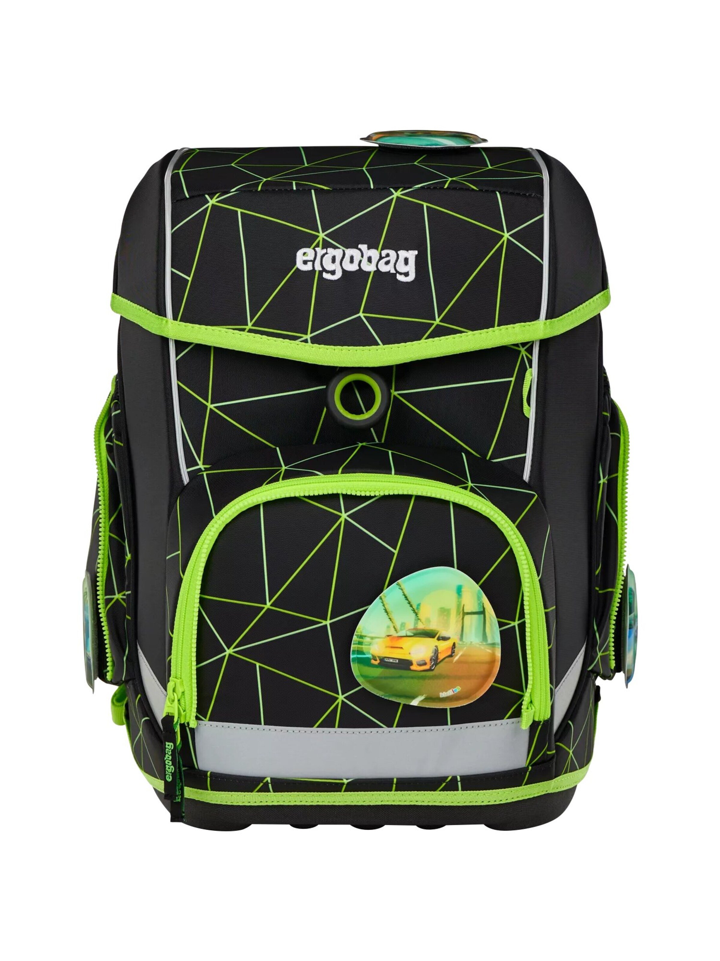 ergobag Backpack 'Schulranzen-Set cubo Set' in Green