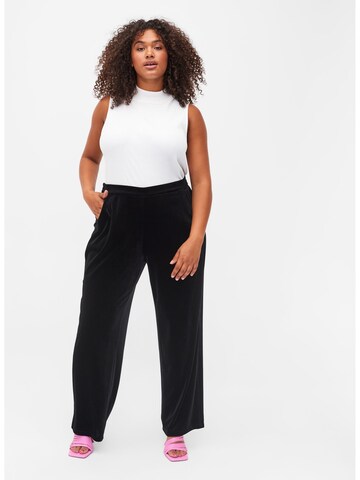 Zizzi Regular Pants 'Livia' in Black