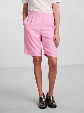 PIECES Loose fit Pleat-front trousers 'Tally' in Pink