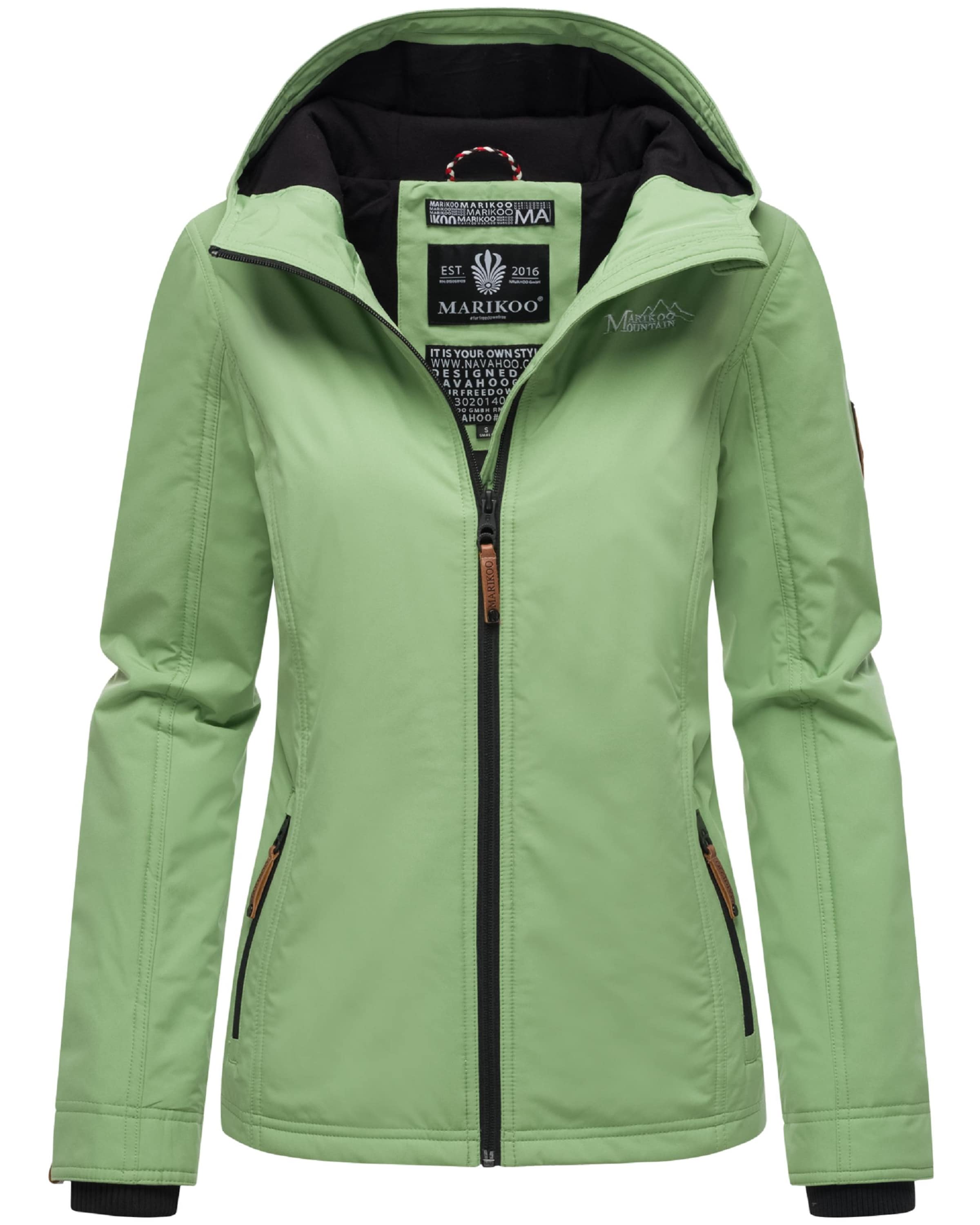 MARIKOO Övergångsjacka 'Brombeere' i grön: framsida