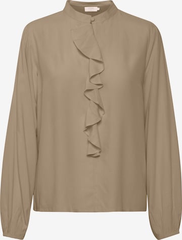 Cream Blouse 'Raya' in Bruin: voorkant