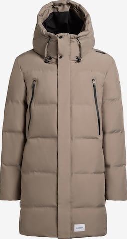 khujo Pitkä talvitakki 'MORSE' värissä beige: etupuoli