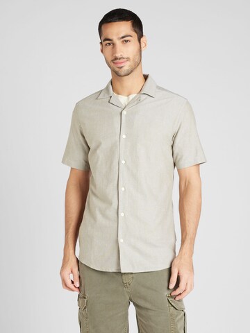 Only & Sons - Slim Fit Camisa 'ALVARO' em bege: frente