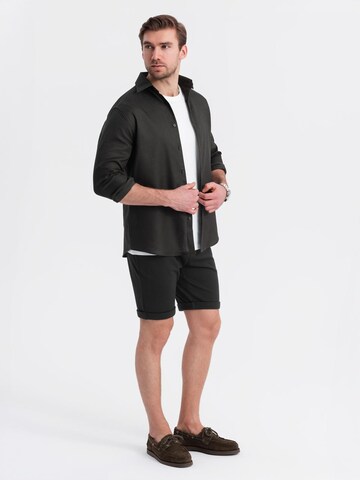 Coupe slim Pantalon Ombre en noir